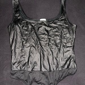 rue 21 faux leather body suit, never worn